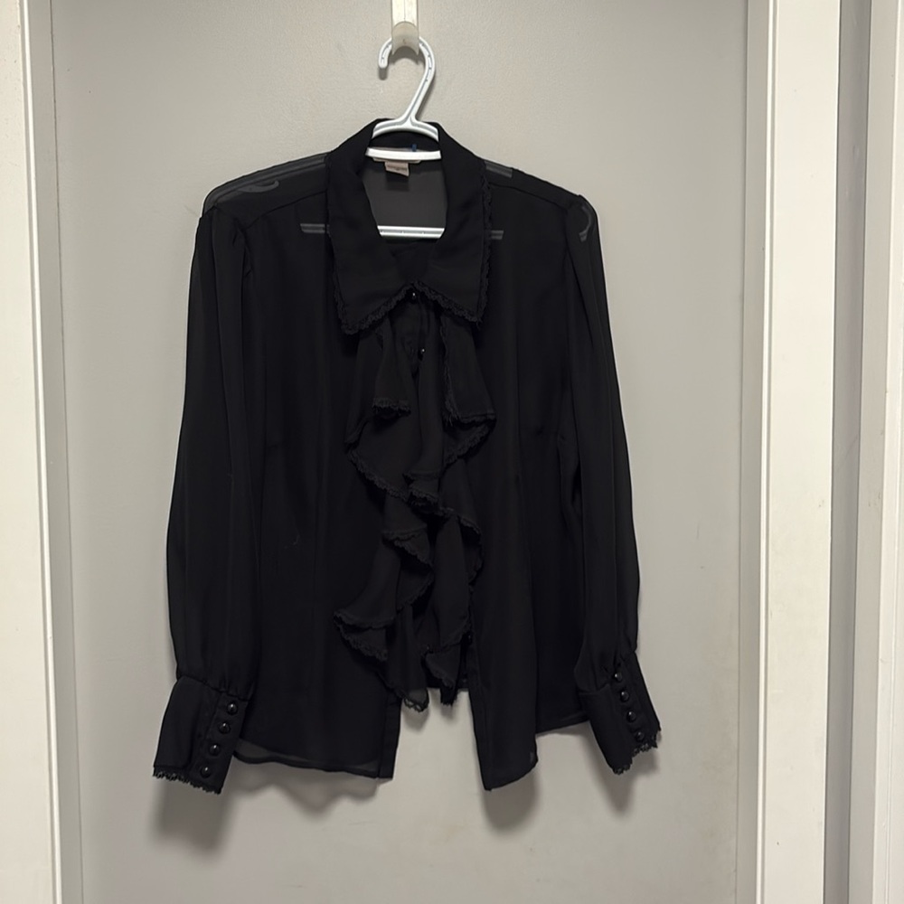 Vintage Black Tan Jay Blouse